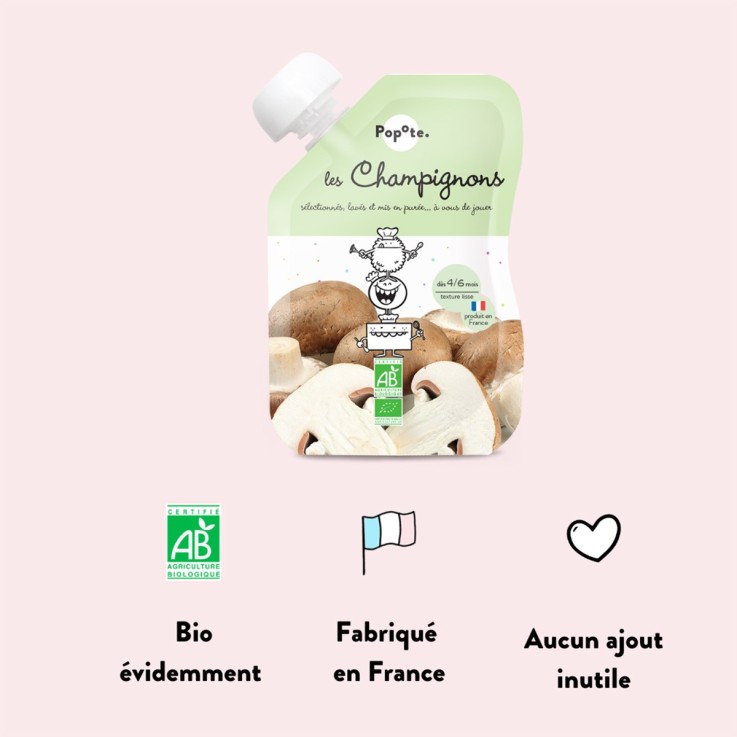 Gourde Repas Bio Champignons - 120 g