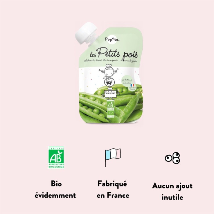 Gourde Repas Bio Petits Pois - 120 g