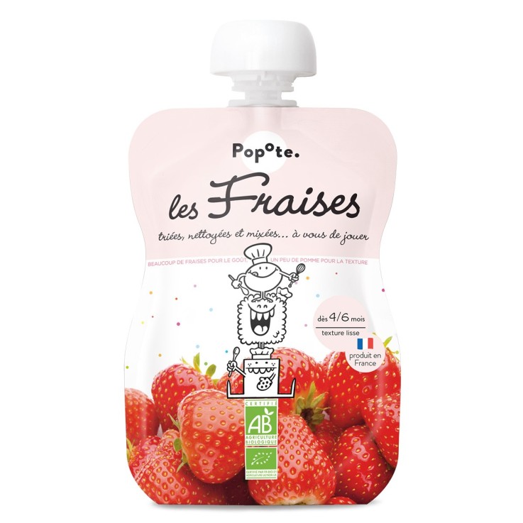 Gourde Repas Bio Fraises - 120 g