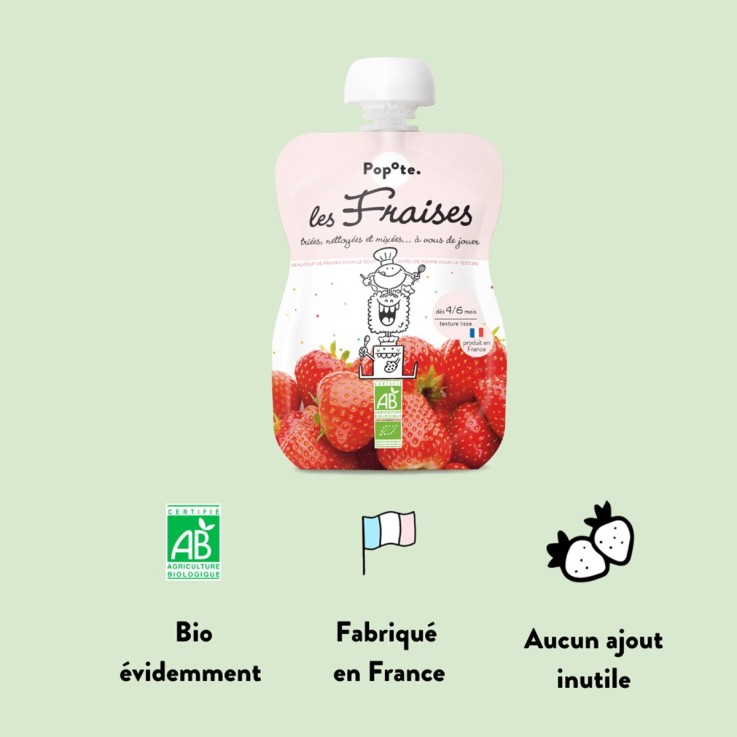 Gourde Repas Bio Fraises - 120 g