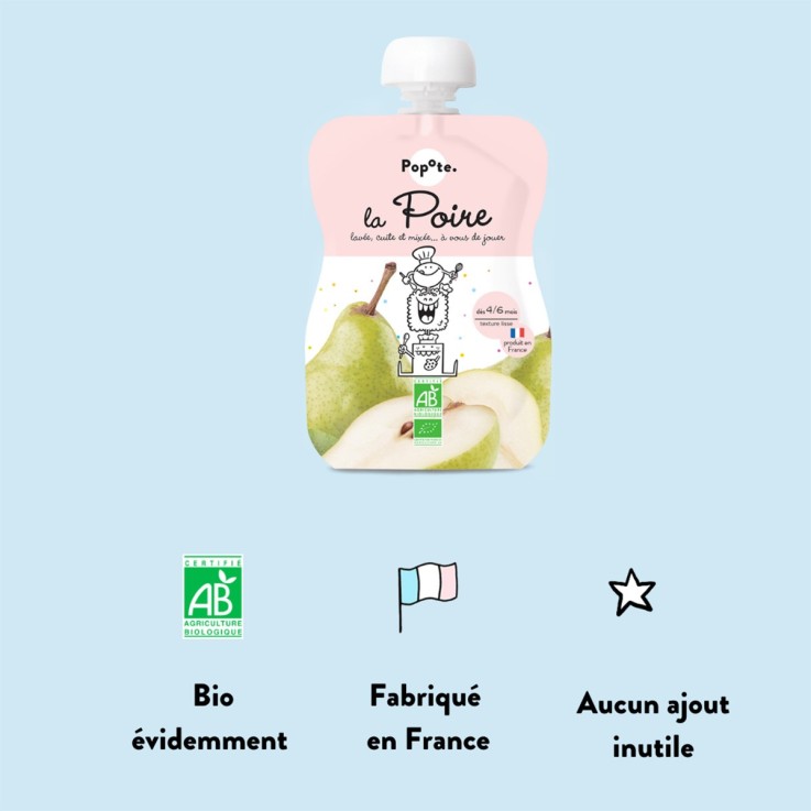 Gourde Repas Bio Poire - 120 g