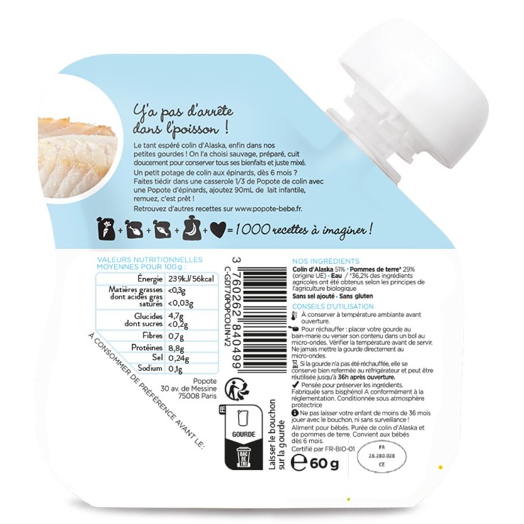 Gourde Repas Bio Colin - 60 g