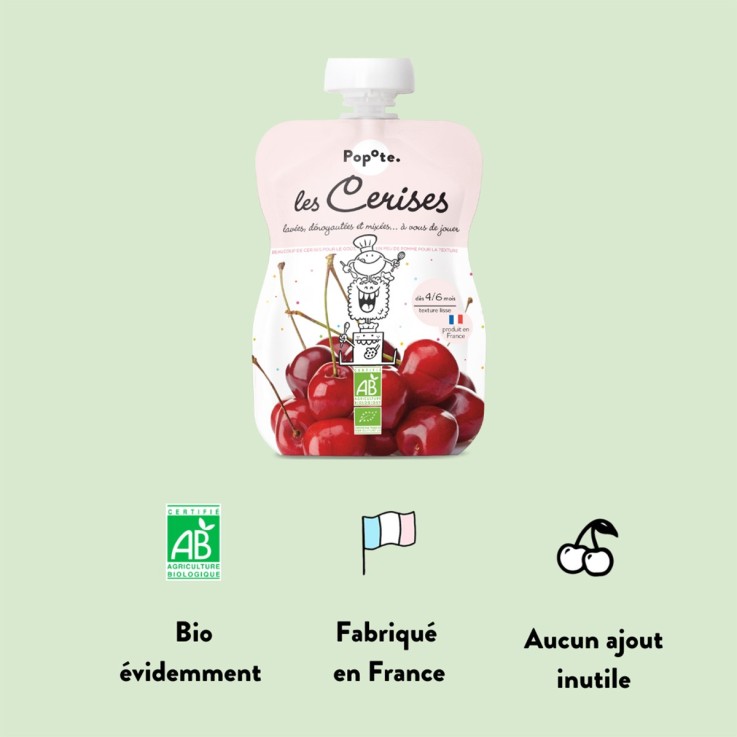 Gourde Repas Bio Cerises - 120 g