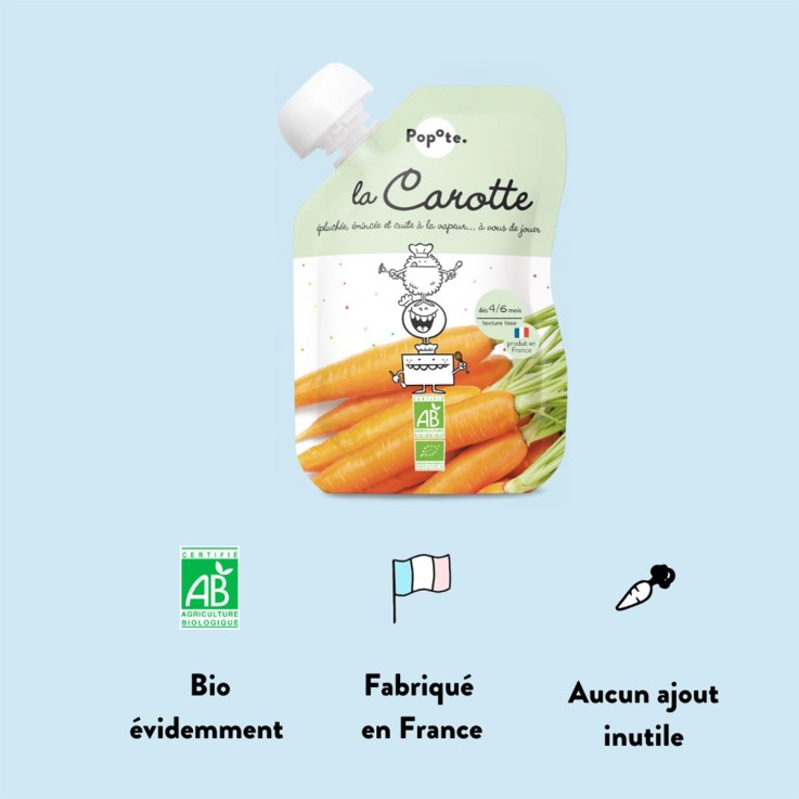Gourde Repas Bio Carotte - 120 g