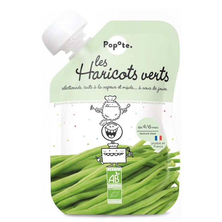 Gourde Repas Bio Haricots Verts - 120 g