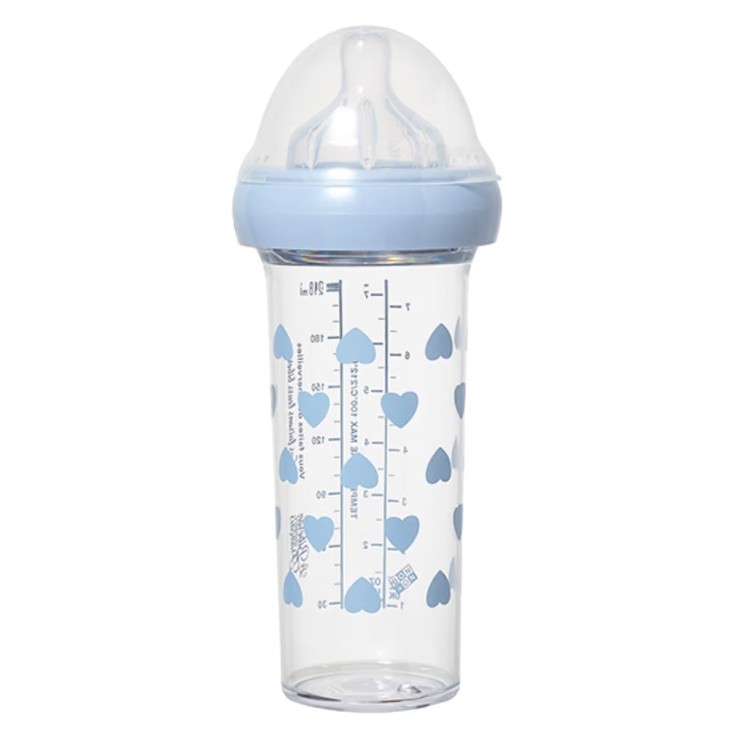 Biberon Coeurs Bleus - 210 ml