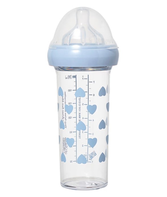 Biberon Coeurs Bleus - 210 ml