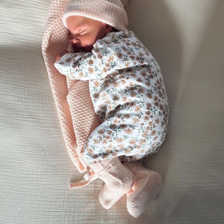 Combinaison Bébé Jour et Nuit Velours Californian Poppy