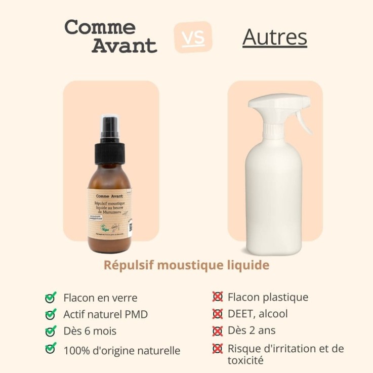 Repulsif anti-moustique liquide au beurre de murumuru V1 (90ml)