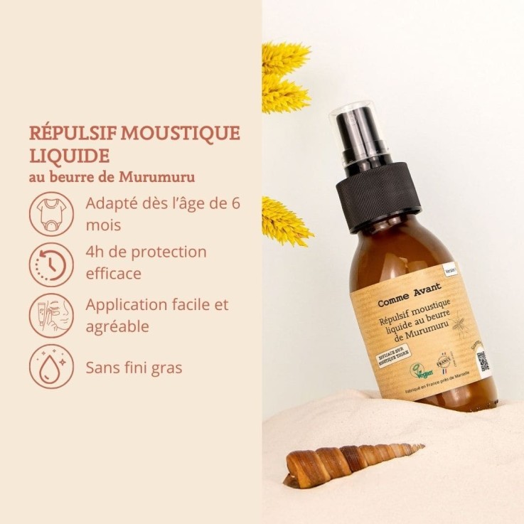 Repulsif anti-moustique liquide au beurre de murumuru V1 (90ml)
