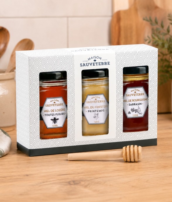 Coffret cadeau 3 miels de...