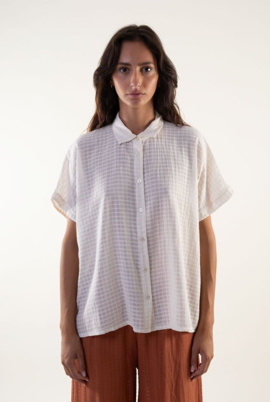 Chemise Will Warm Beige en Coton
