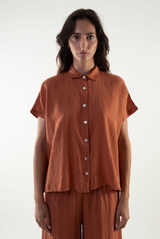 Chemise Will Sierra Orangé en Coton