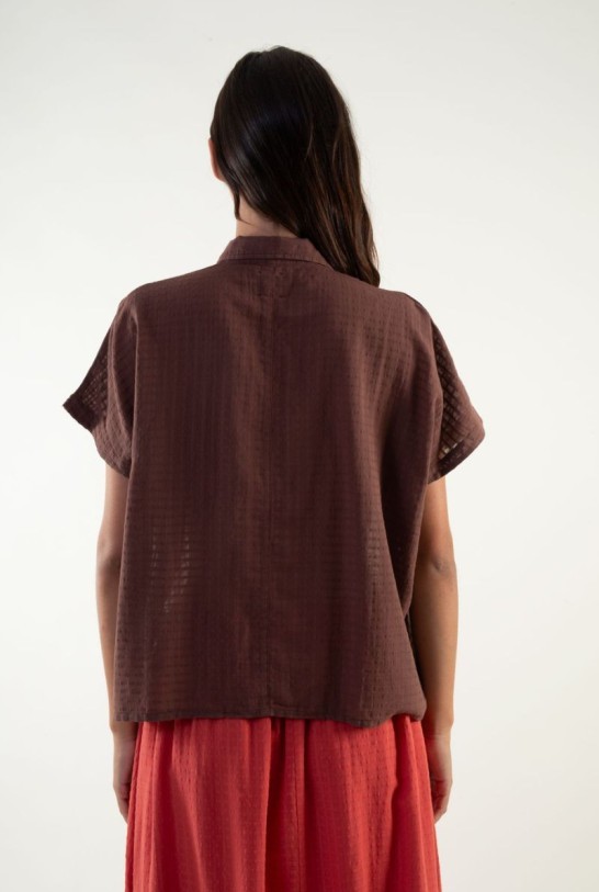 Chemise Will Mustang Marron en Coton
