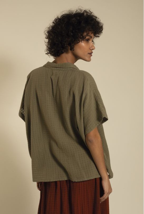 Chemise Will Military Kaki en Coton