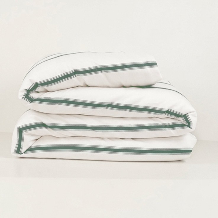 Housse de couette adulte Coton Bio Rayé Baïa
