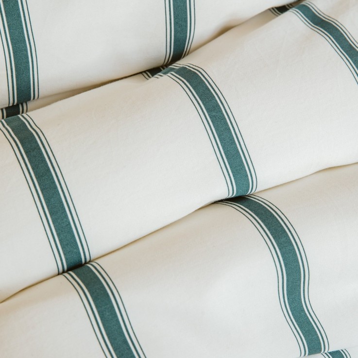 Housse de couette adulte Coton Bio Rayé Baïa