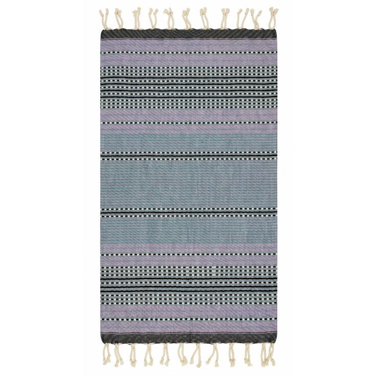 Fouta tunisienne traditionnelle en coton recyclé 1x2 m Bora Bora