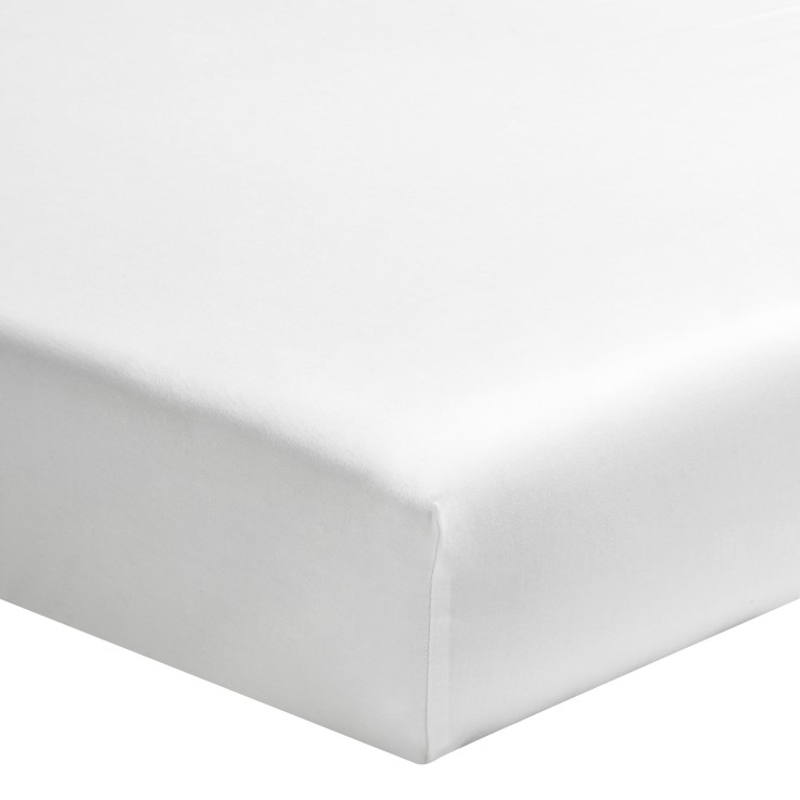 Drap housse uni en percale de coton, bonnet de 40cm, PREMIÈRE