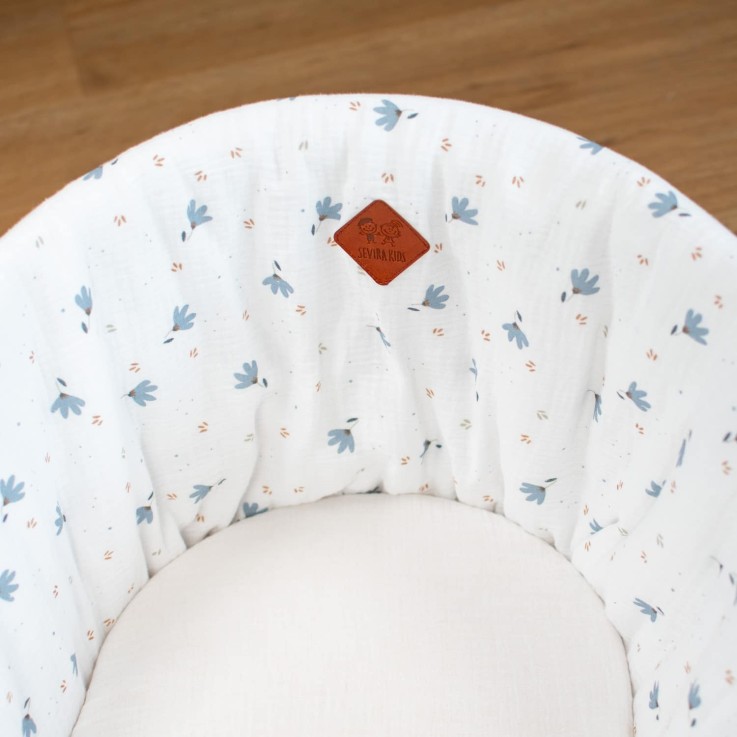Couffin bébé avec Matelas, Habillage et Drap Housse, Bleuet