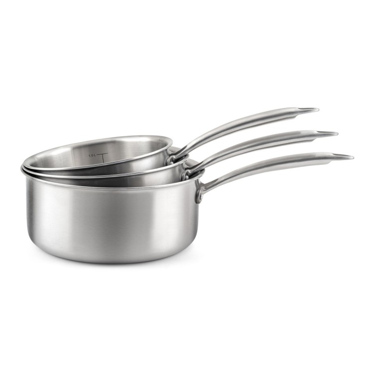 Set 3 casseroles 16/18/20cm inox, 1 éplucheur et 1 couteau office