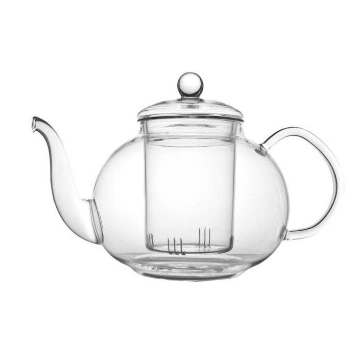 Théière en verre simple paroi 1 L avec filtre