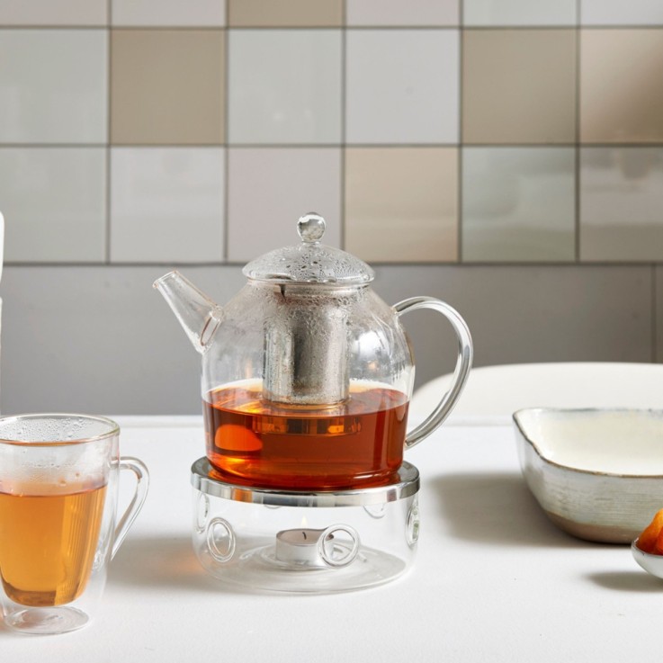 Théière en verre 1.2 L avec filtre