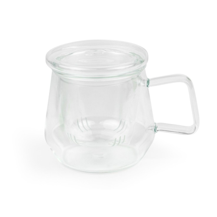 Théière individuelle en verre transparent