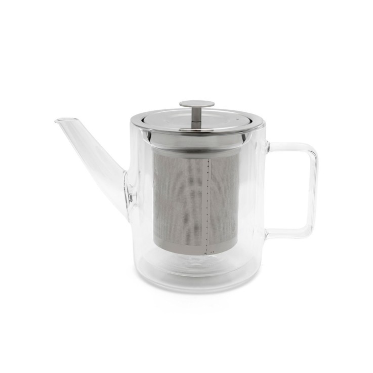 Théière en verre double paroi 1 L