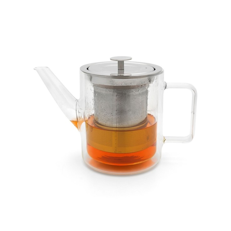 Théière en verre double paroi 1 L