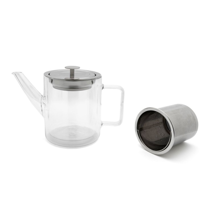 Théière en verre double paroi 1 L