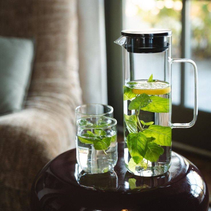 Carafe à thé glacé 1.2 L en verre borosilicate