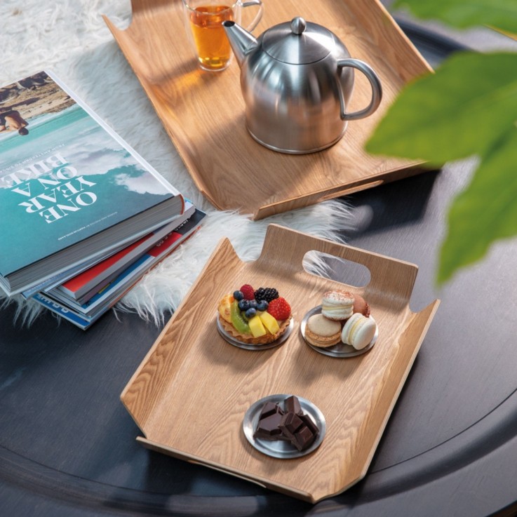 Plateau de service en bois taille M