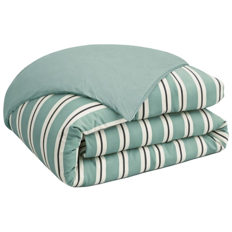 Housse de couette imprimée en coton et viscose de bambou, ZEPHIR