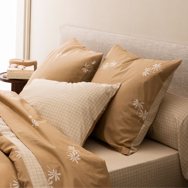 Drap housse imprimé en coton et lyocell, FRIDA