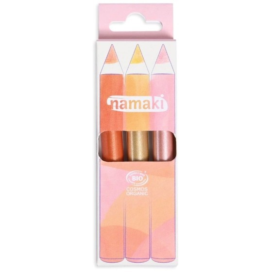 Kit 3 crayons de maquillage pailletés – Rayon de soleil
