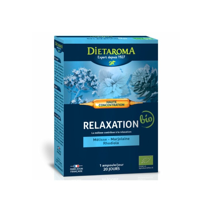 CIP Stress Relaxation bio - Mélisse, Marjolaine, Rhodiola - 20 ampoules