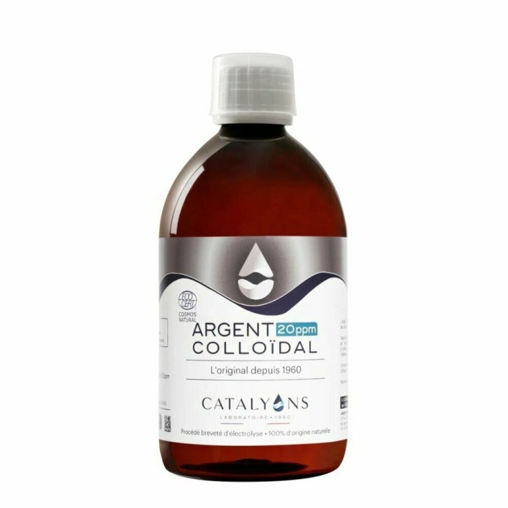 Argent Colloïdal 20 ppm - Antibactérien - Flacon 500 ml
