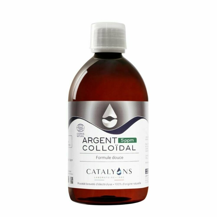 Argent Colloïdal 5 ppm - Antibactérien - Flacon 500 ml