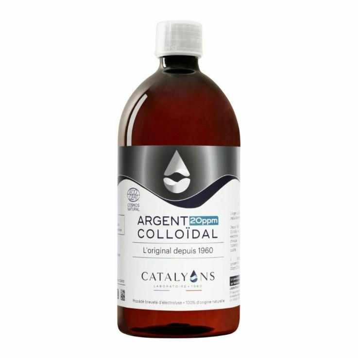 Argent Colloïdal 20 ppm - Antibactérien - Flacon 1 L