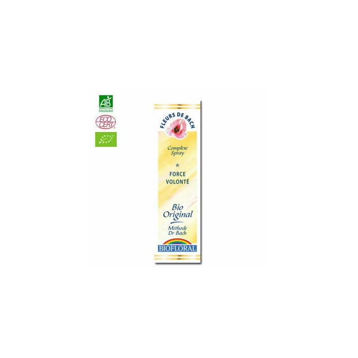 Force, Volonté - Complexe n°3 Fleurs de Bach bio Spray 20ml