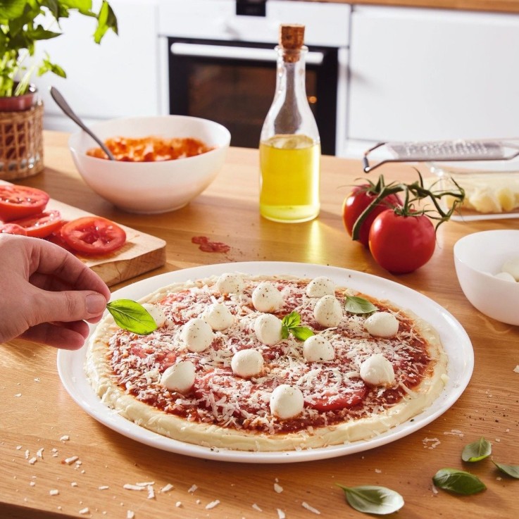 Assiette à pizza blanche 32cm -FRIEND'S TIME