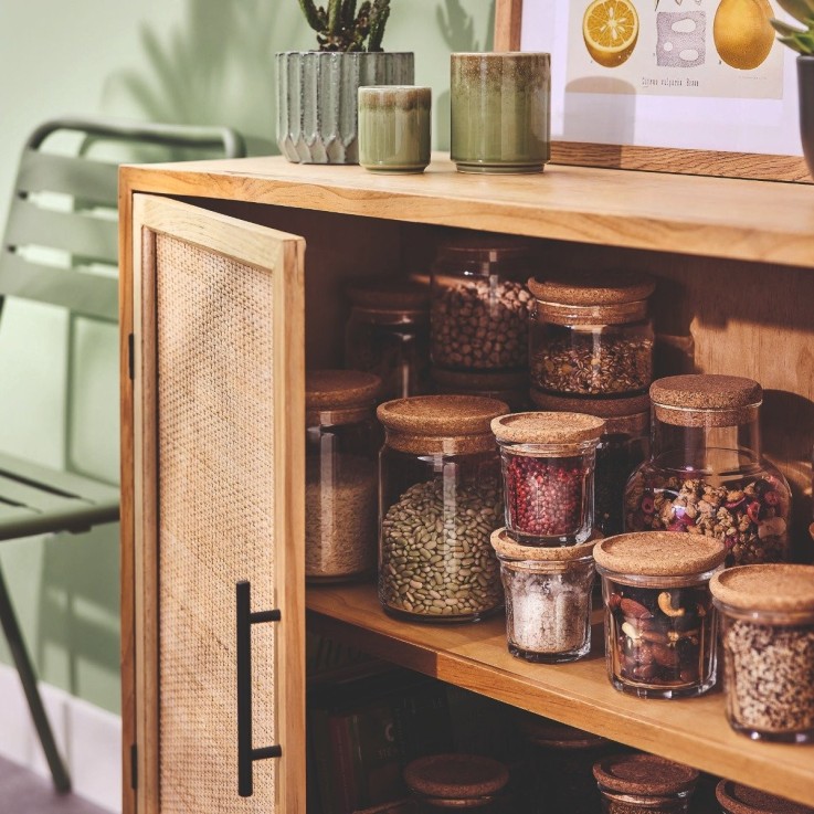 Lot de 3 pots à épices -STORING BOX CORK