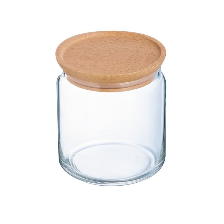 Pot verre trempé 75cL, Pure Jar Wood