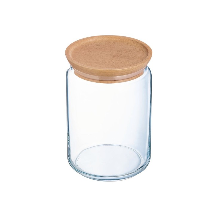 Pot verre trempé 1L, Pure Jar Wood