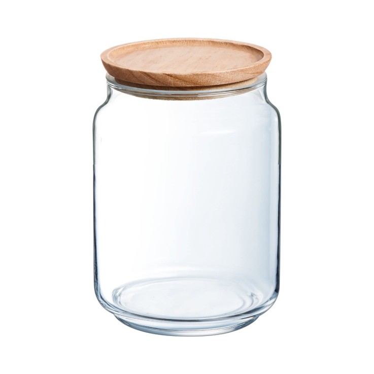 Pot de conservation en verre 2L-PURE JAR WOOD