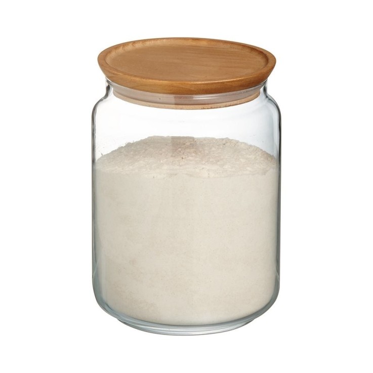 Pot de conservation en verre 2L-PURE JAR WOOD