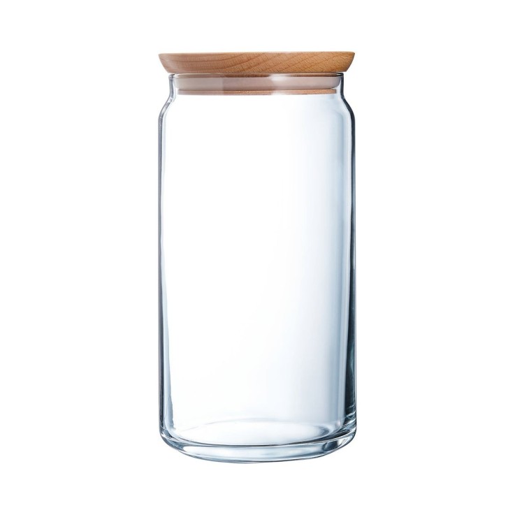 Pot verre trempé 1.5L, Pure Jar Wood