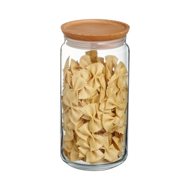 Pot verre trempé 1.5L, Pure Jar Wood