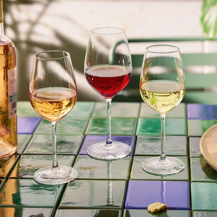 6 verres à pied 36 cl -MENADES